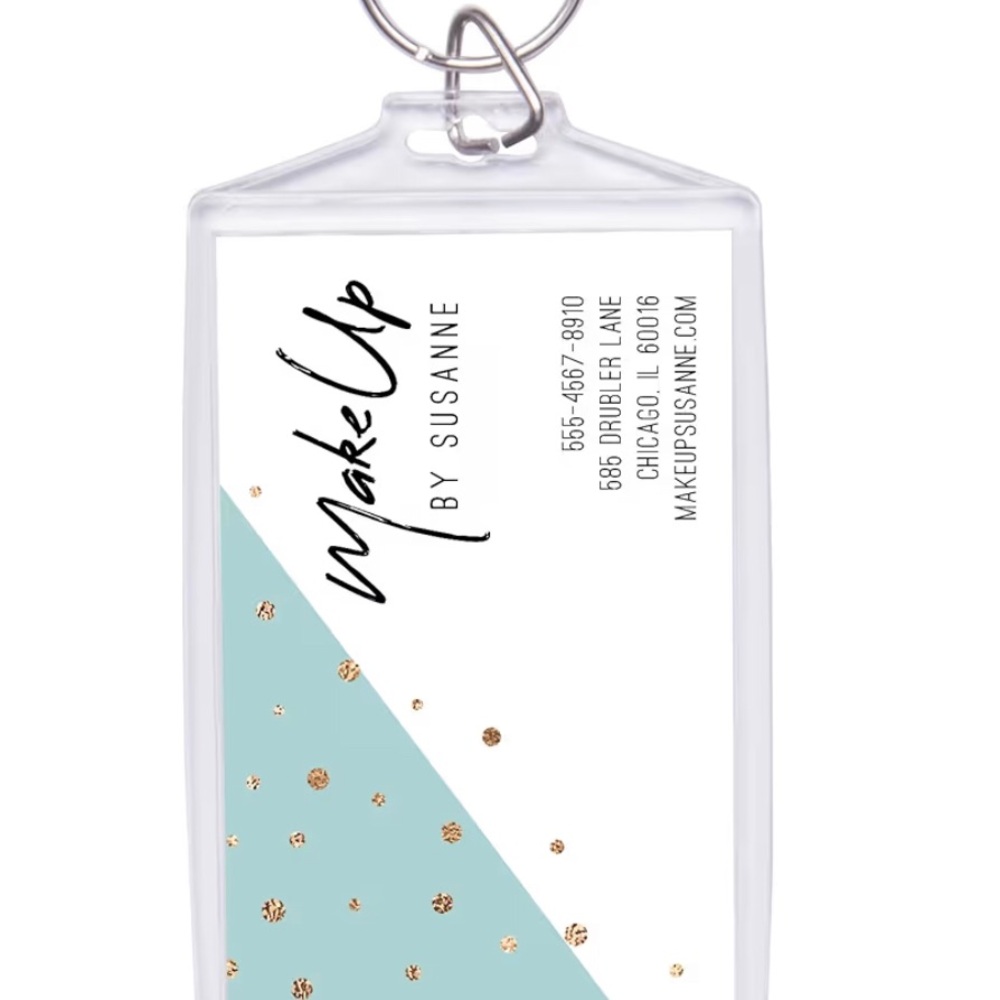 Acrylic Photo Snap-in Business Card Size Keychain - Pack of 25